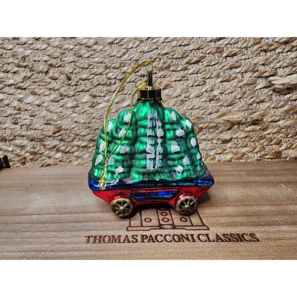 Vtg. Thomas Pacconi Blown Glass Christmas 2003 5 Piece Train Set Ornaments Boxed - Picture 8 of 13